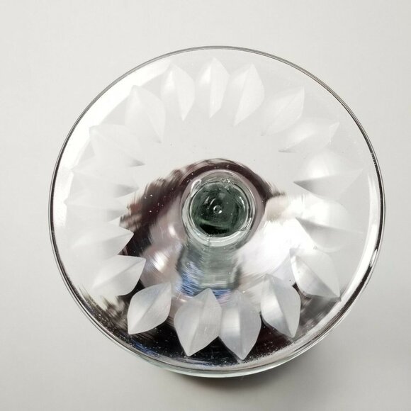 Lot of 2 Bavarian ruby red and clear cut glass wine goblets stemmed glasses 8.5" - Picture 6 of 10